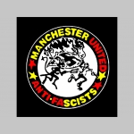 Antifa Manchester United čierne teplákové kraťasy s tlačeným logom